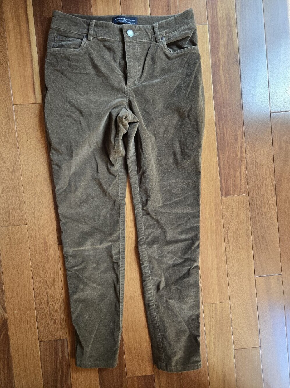 Peruvian Connection US4 Brown Velvet Skinny Pants
